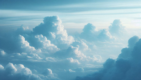 Blue sky with white clouds. Nature background. Sky with clouds.