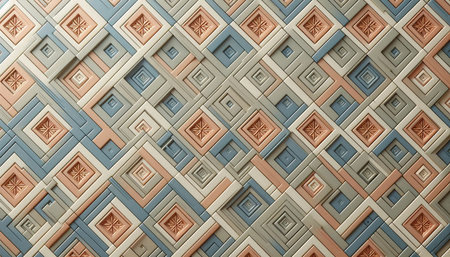 3d illustration of abstract geometric composition,digital art works. Computer generated images.