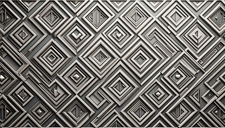 Metal background with rhombus pattern. 3d rendering, 3d illustration.