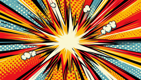 Comic book explosion background. Pop art retro style. Vector illustration