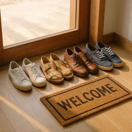 Welcome Welcome Welcome To Welcome To Vacation Trip Word Boxes Shoes