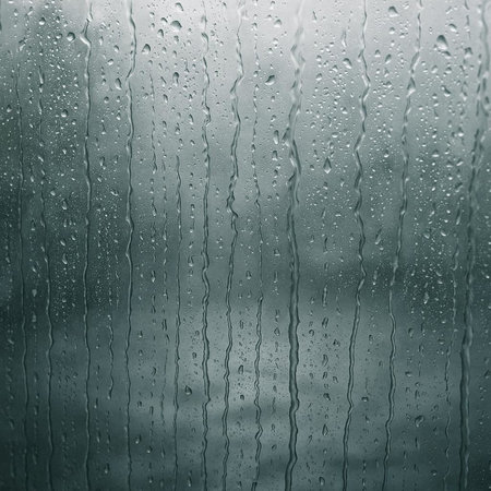 Rain drops on window glass. Abstract background and texture for design.