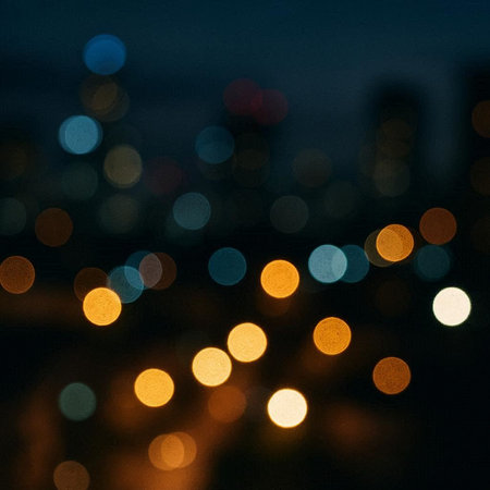 abstract bokeh background of night city. defocused background