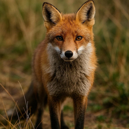 Close-up portrait of a red fox (Vulpes vulpes)