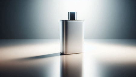 Elegant perfume bottle on a white background. 3d rendering