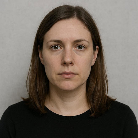 Portrait of a young woman with a serious expression on her face