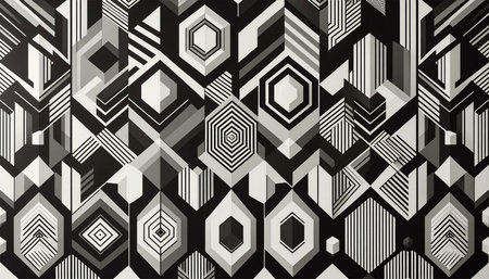 Abstract geometric pattern with hexagons and squares. Vector illustration. Eps 10.