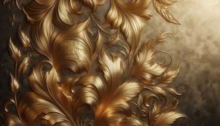 3D render of abstract fractal background. Decorative design element.の写真素材