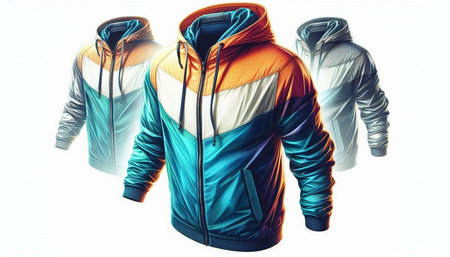 Mens sport jackets isolated on white background. Sportswear.