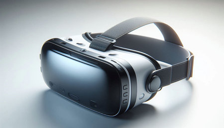 Virtual reality headset on a white background. 3d render illustration.