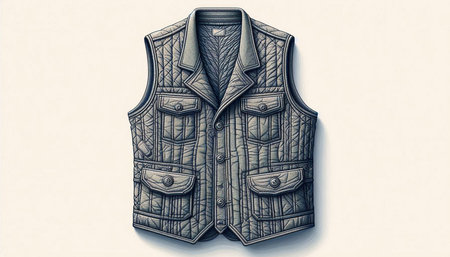 Illustration of a jacket on a white background, with clipping path