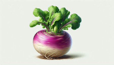 Radish in a pot on a white background. 3d rendering