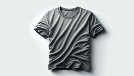 Black t-shirt isolated on a white background. 3d rendering