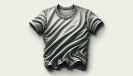 Blank t-shirt mockup, 3d rendering. Computer digital drawing.