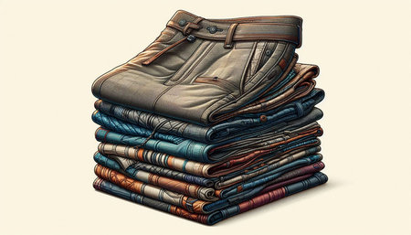 Pile of clothes on the white background. 3d illustration.