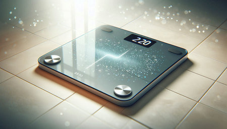 Close up of mobile phone on tiled floor. 3D rendering
