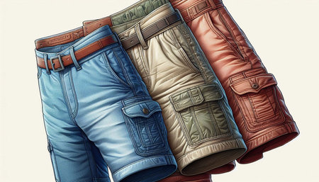 Men's leather jackets on a white background. 3d illustration.