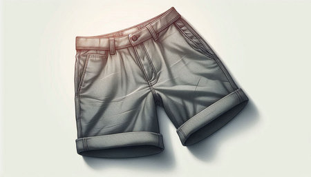 Sport shorts isolated on a white background. 3d rendering and illustration.