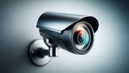 CCTV security camera on white background. 3d rendering and illustration
