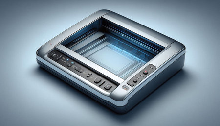 Digital illustration of a computer in colour background. 3d rendering.