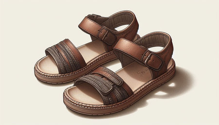 women's sandals on a white background, 3d illustration.