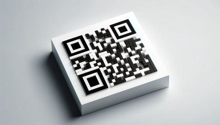 QR code isolated on the white background. 3d illustration.