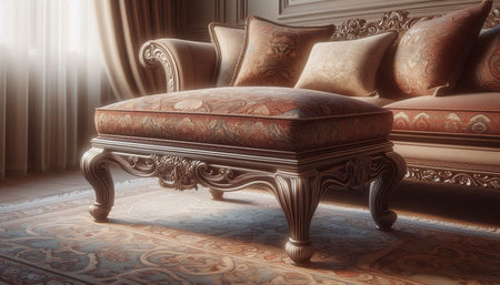 Luxury sofa and armchair in classic interior. 3d illustration