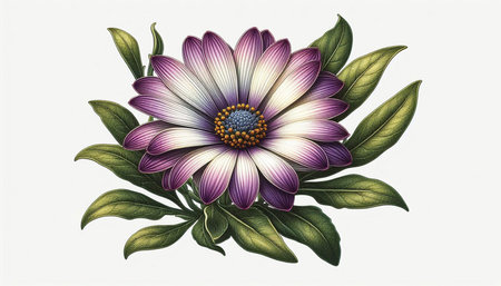 Illustration of an African Daisy (Osteospermum)