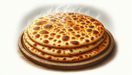 Pesah celebration concept (jewish Passover holiday). Traditional bread
