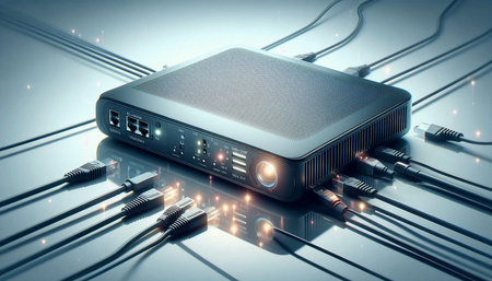 Digital illustration of a cpu in digital background. 3D rendering.