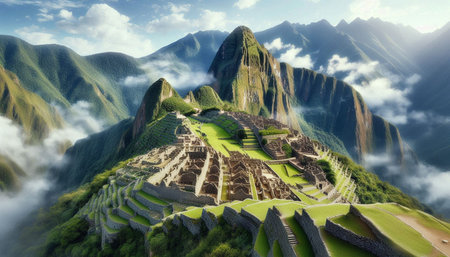 Machu Picchu is an Inca archaeological site in Peru.