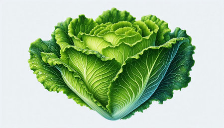Cabbage isolated on white background. Vector illustration. Eps 10.