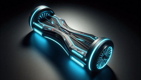3d rendering of futuristic car in neon light isolated on black background