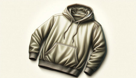 Hooded men's jacket on a white background. 3d rendering