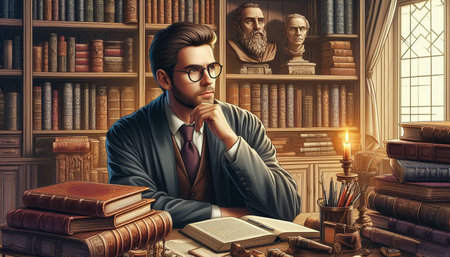 Portrait of a handsome young lawyer in his office. Law and justice concept.