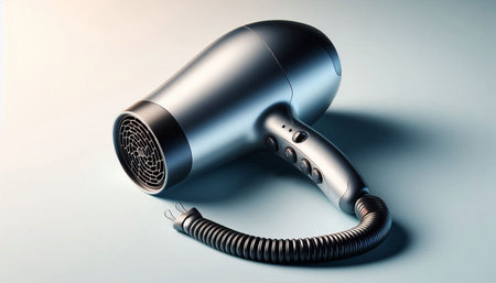 Hair dryer on a white background. 3d illustration.