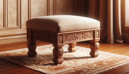Luxury furniture in classic interior. 3d render illustration.