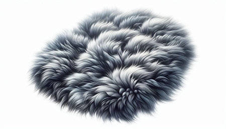 Fur cloud on a white background. 3d rendering, 3d illustration.