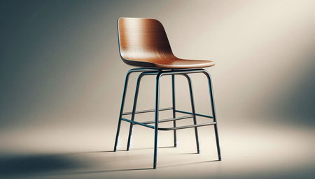 Modern chair on a gray background. 3d rendering, 3d illustration.