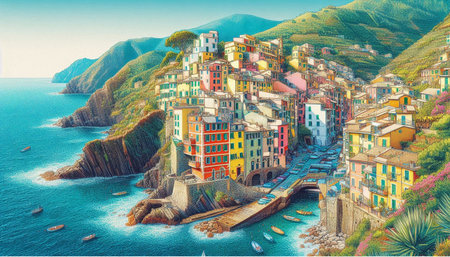 Vernazza village in Cinque Terre National Park, Italy