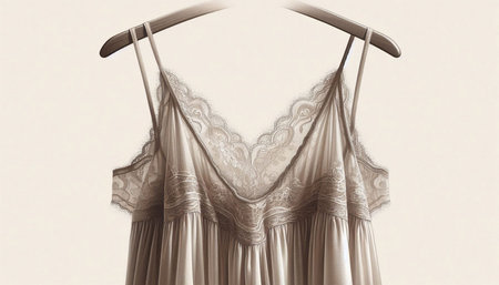 wedding dress on a hanger in the style of the 20th century