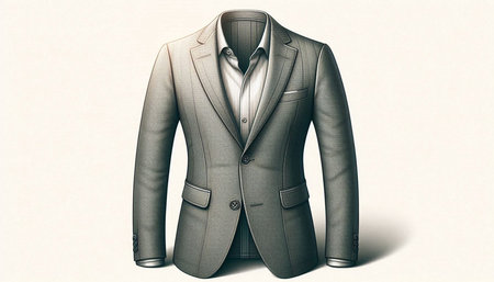 Men's suit on a mannequin. 3d illustration.