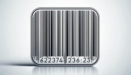 Barcode on a white background. 3d rendering, 3d illustration.