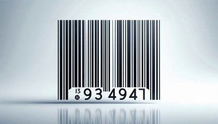 Barcode on white background, 3d rendering. Computer digital drawing.