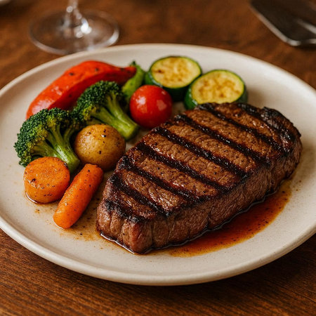 Beef Steak with Vegetables. Beef Steak with Vegetables