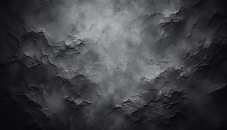 Abstract black grunge textured concrete wall background. 3d render illustration