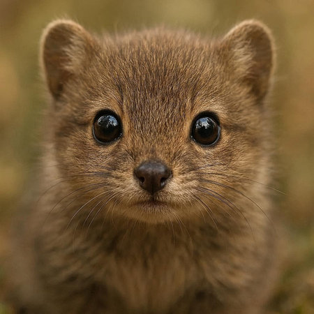 Close-up portrait of a weasel (Mustela ludoviciana)