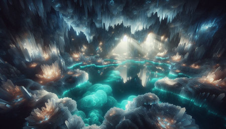 3D surreal illustration. Sacred geometry. Mysterious psychedelic relaxation pattern. Fractal abstract texture. Digital artwork graphic astrology magicの写真素材