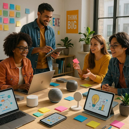 multiethnic startup business team working on new project in modern office