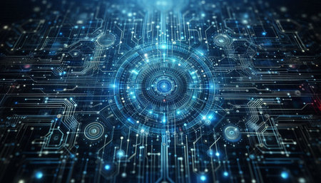 Circuit board background. Technology and innovation concept. 3D Rendering